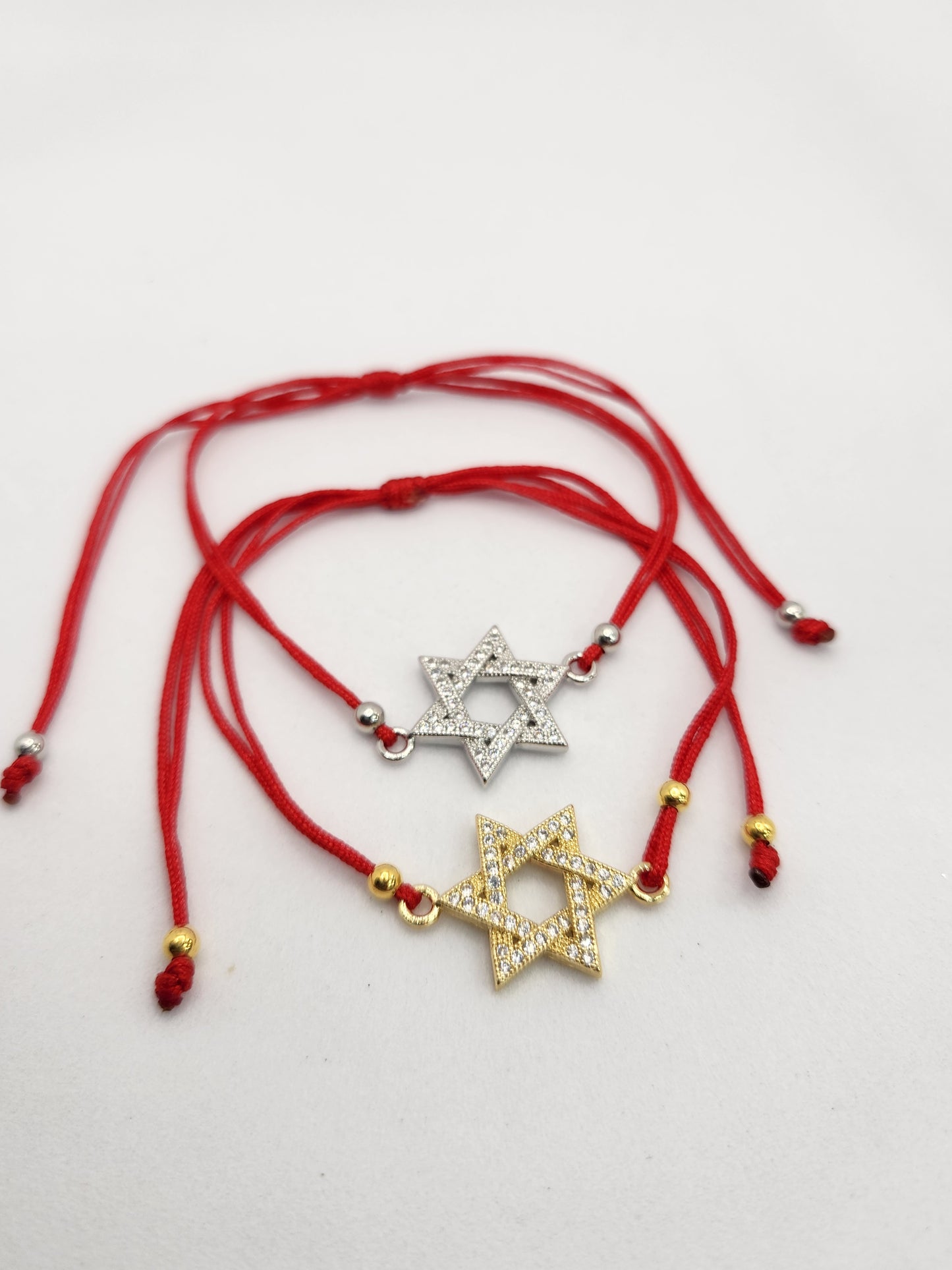 Star David strings 18k gold plated