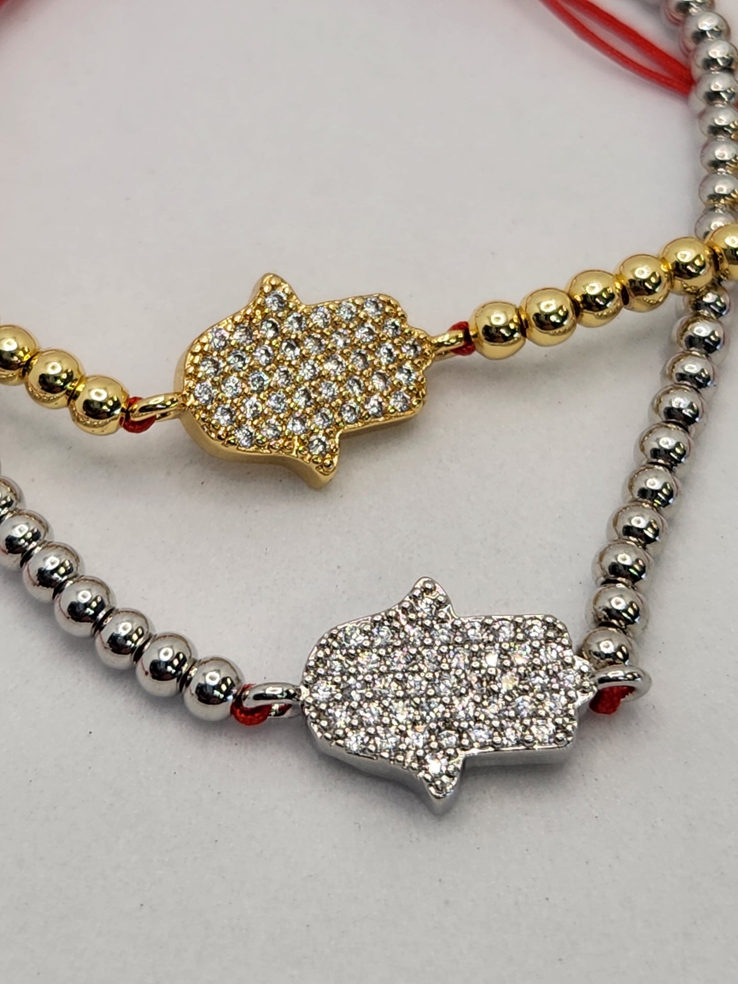 Hamsa beads balls string Zirconia full