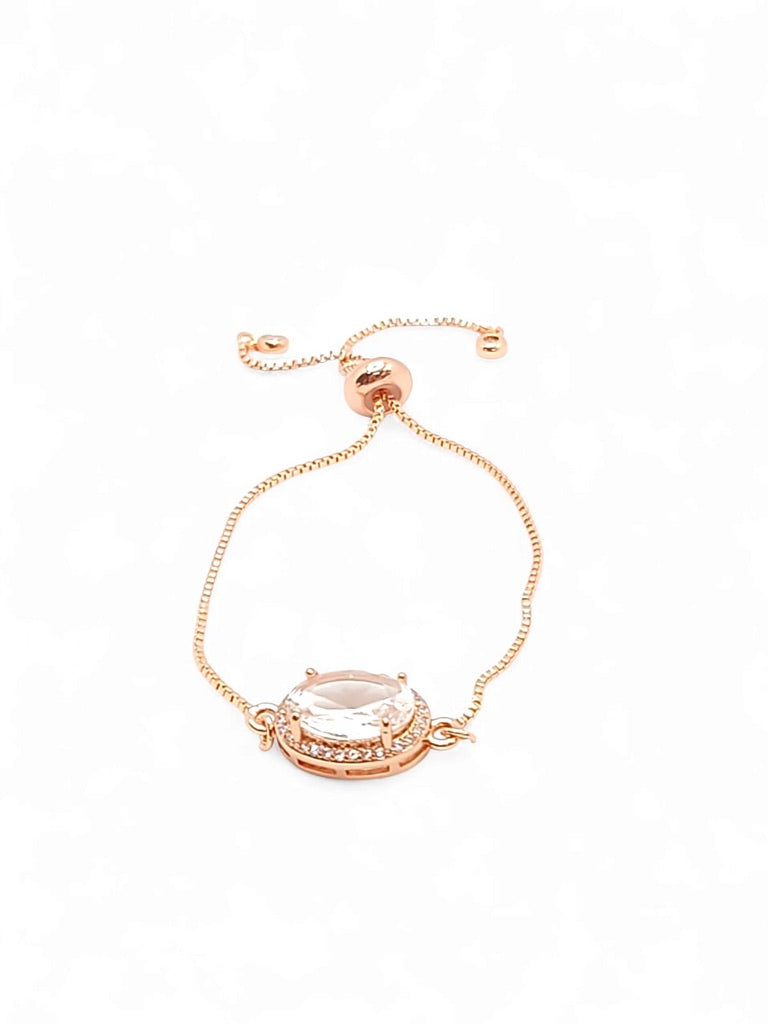 Stone zirconia bracelet adjustable