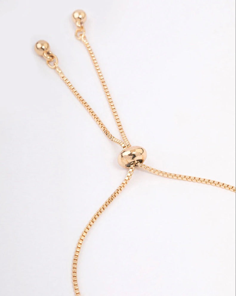 Angel number adjustable bracelet 18k gold plated