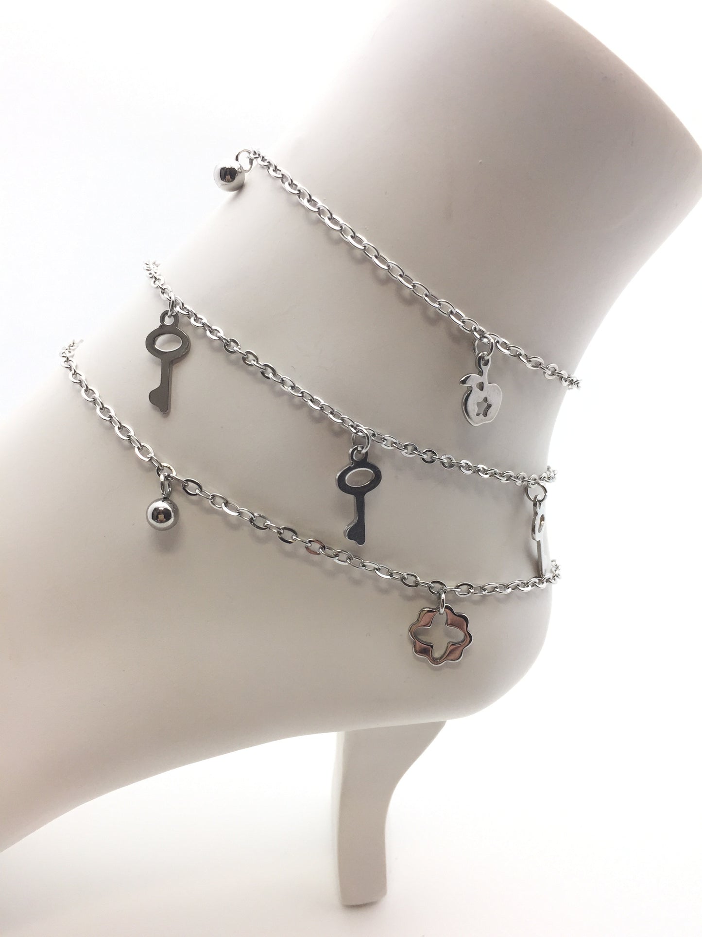 Key anklet stainless steel