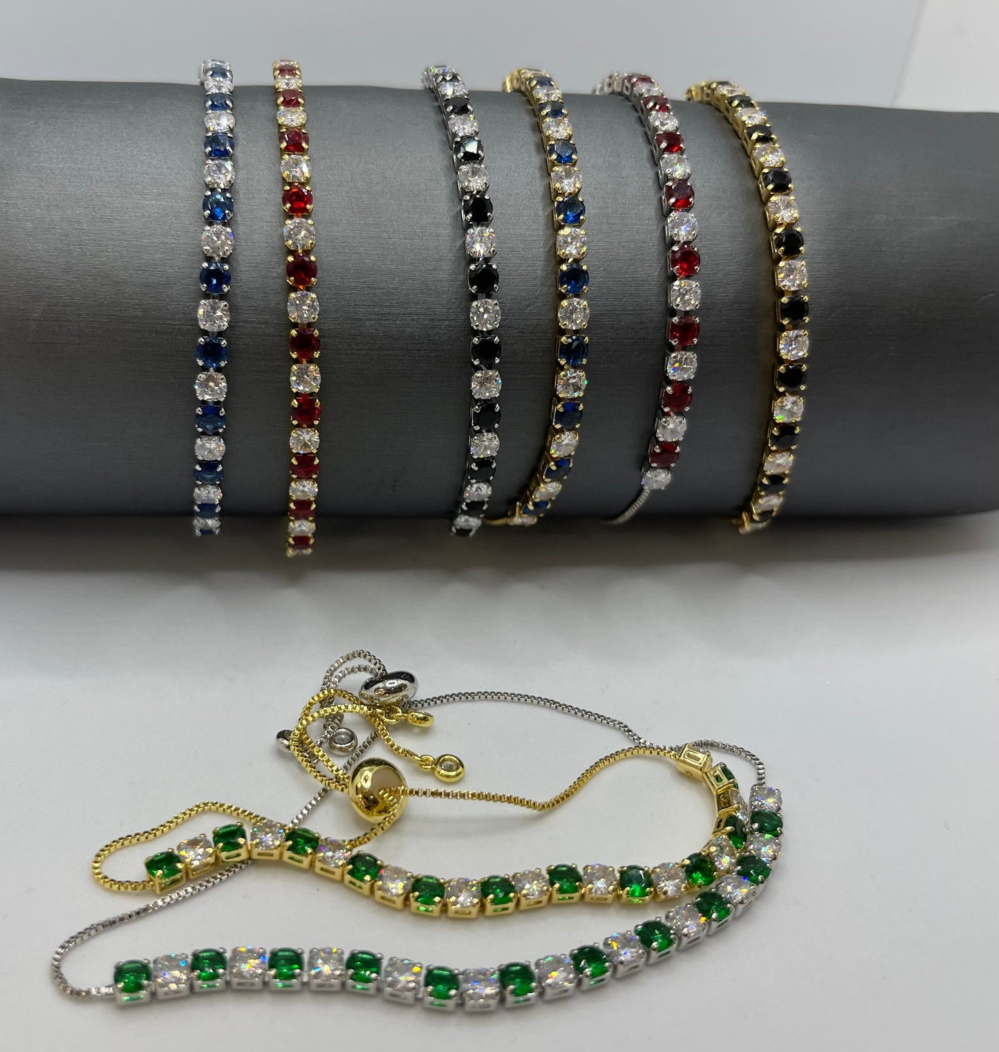 Tennis bracelet two colors