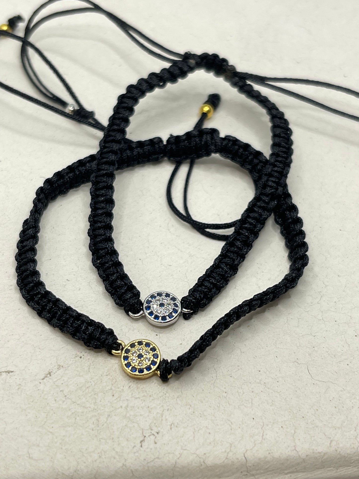 Macrame evil eye zirconia
