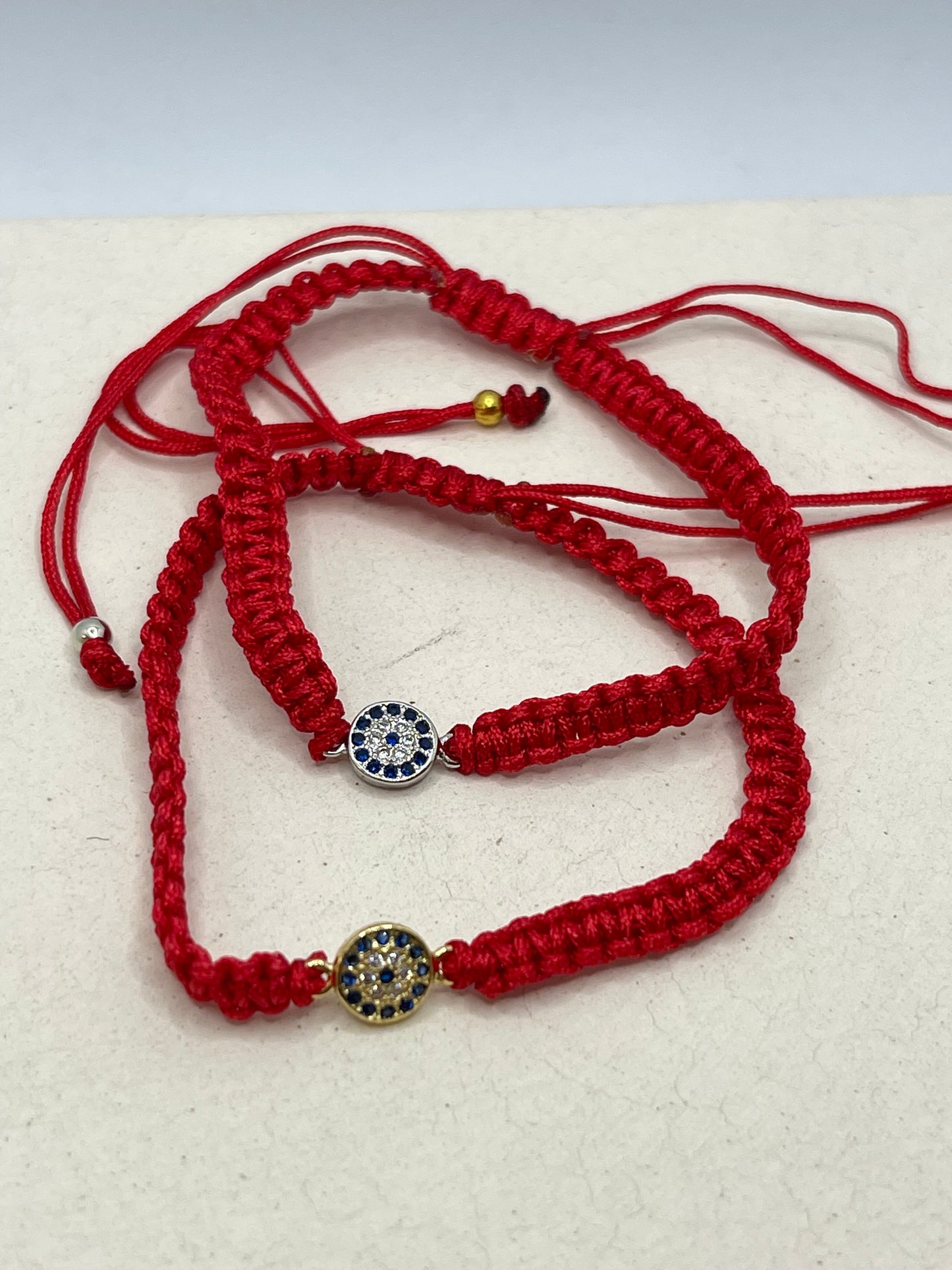 Macrame evil eye zirconia