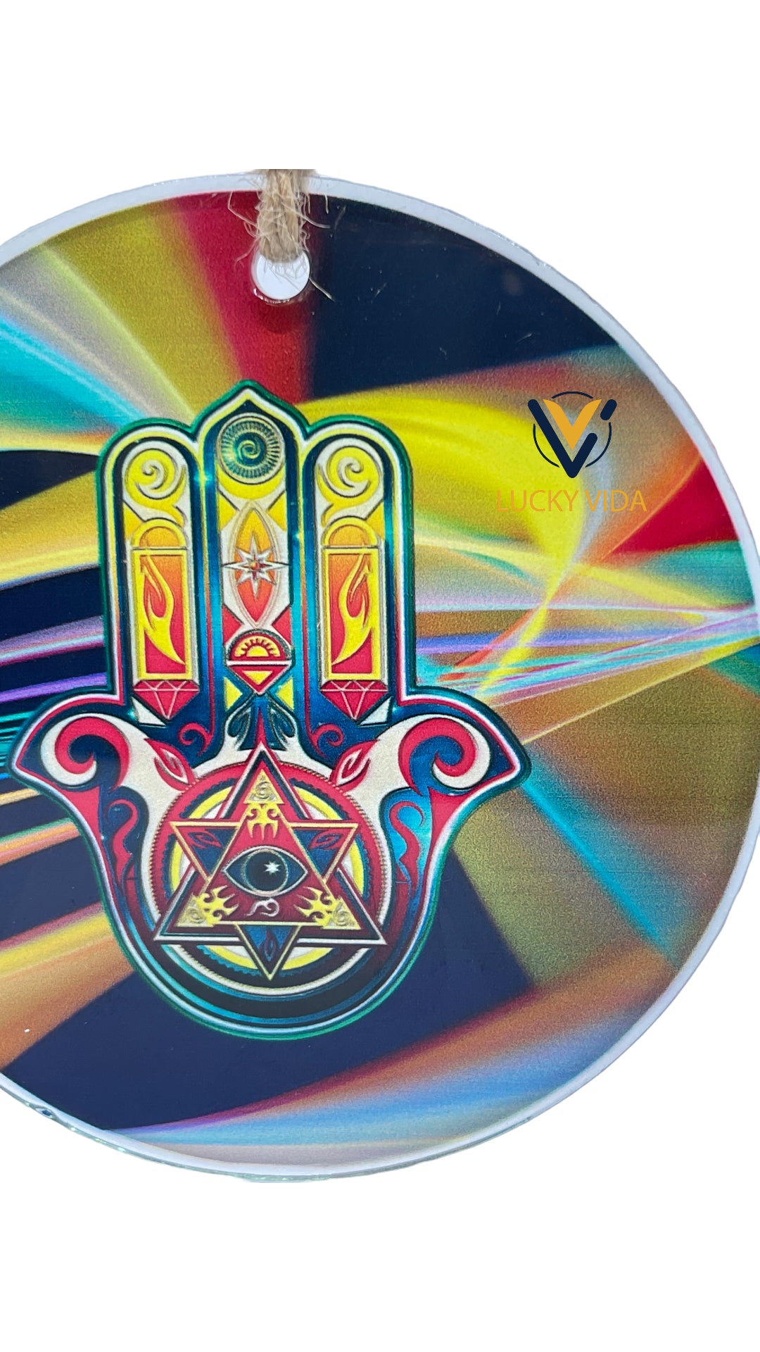 Hamsa Evil Eye- tyde star color 5"