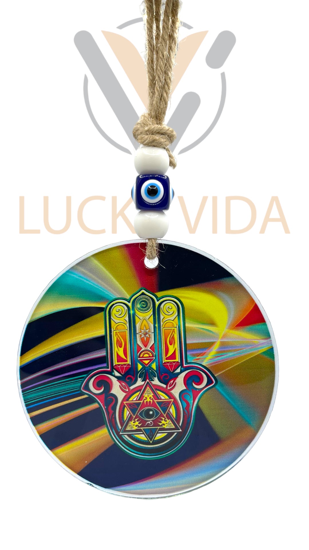 Hamsa Evil Eye- tyde star color 5"