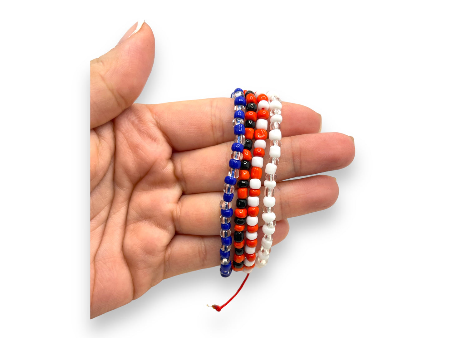 Beads bracelets colors mala red and black
