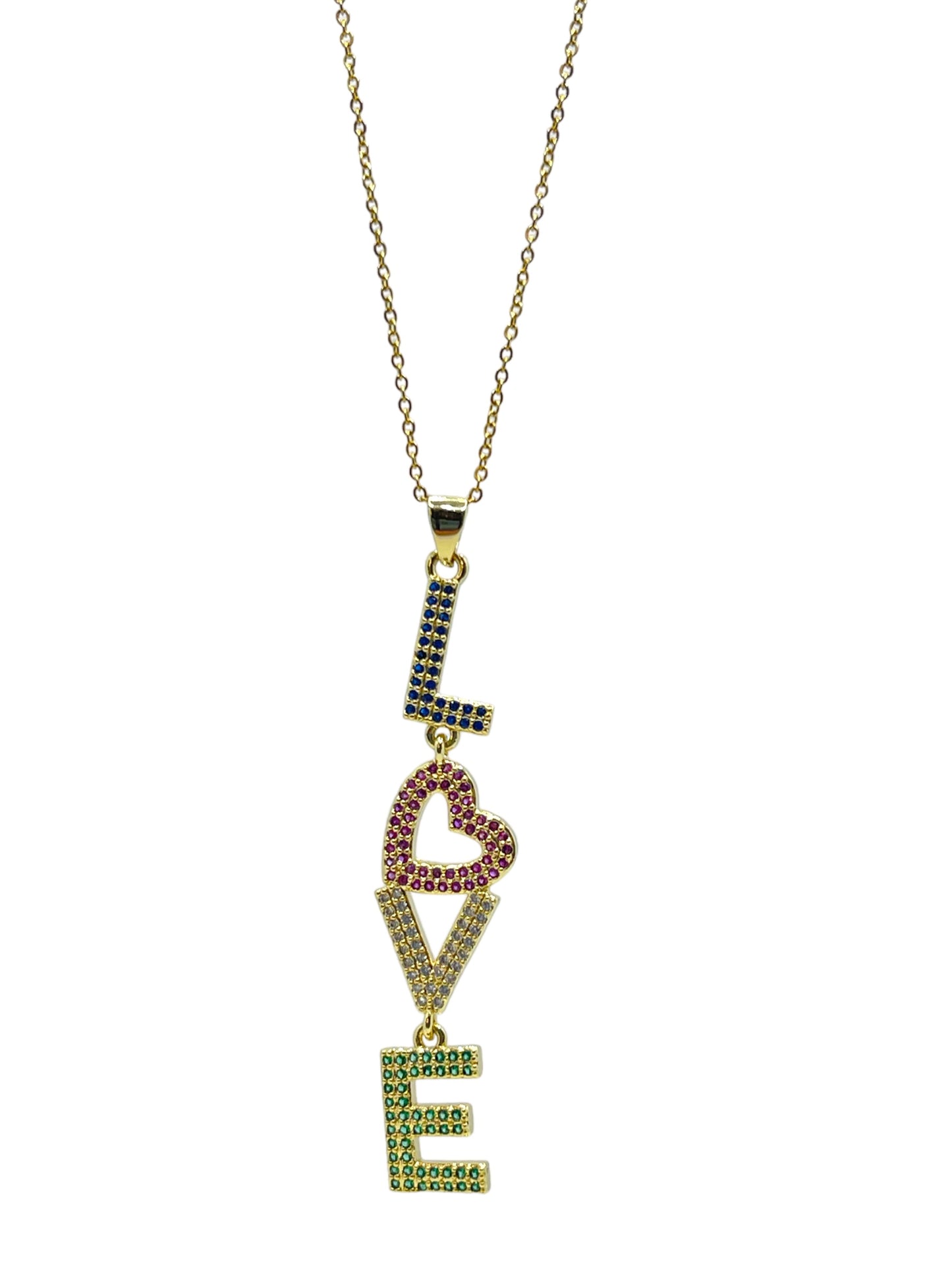 Love necklaces multicolor stainless steel
