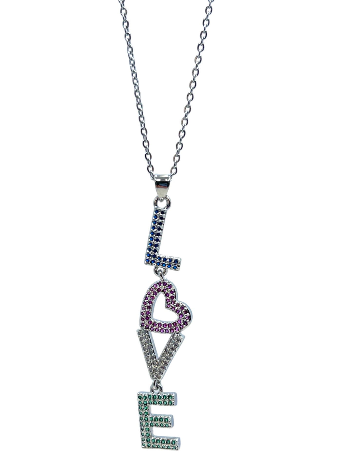 Love necklaces multicolor stainless steel