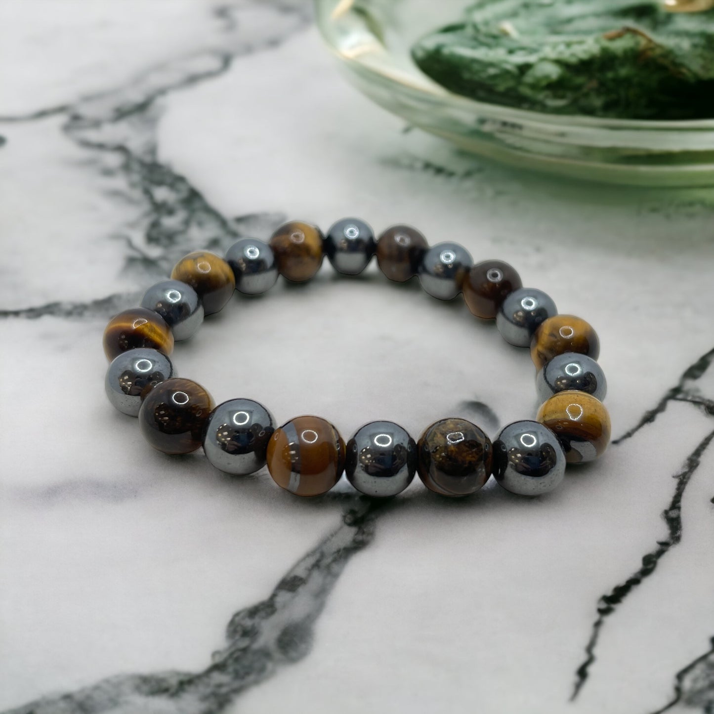 BEAD ONIX/ TIGER EYE EMETAIZ BRACELET