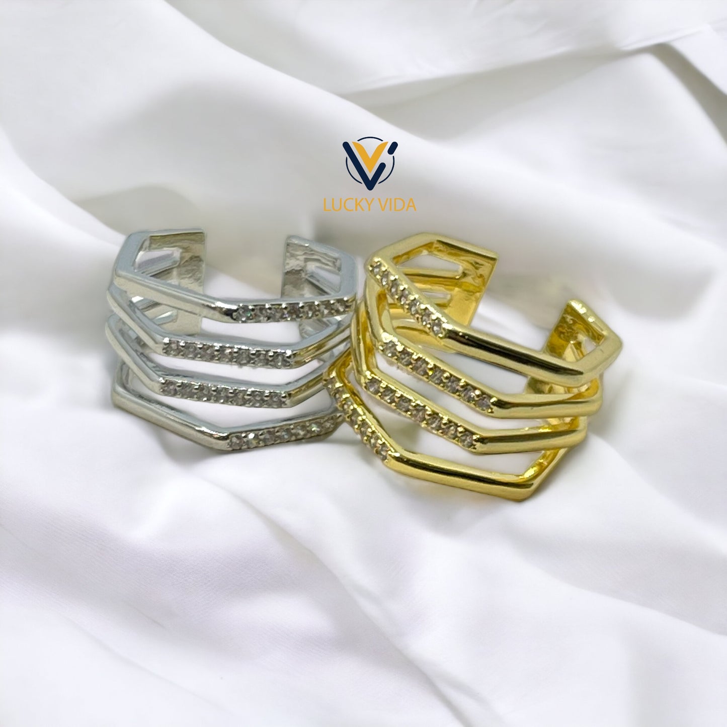 zickzak zirconia adjustable Ring