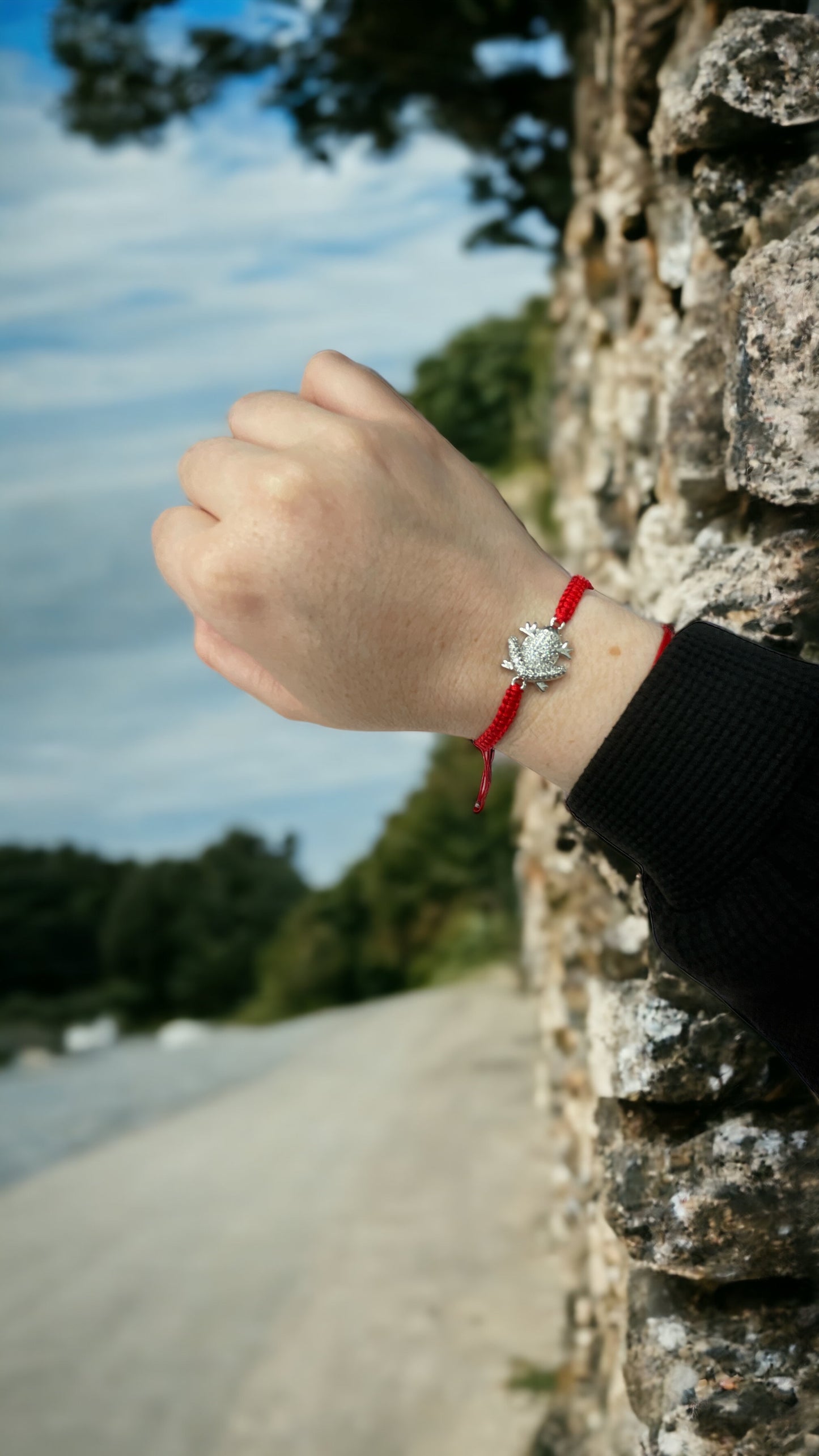 RED STRING FROG MACRAME DZ