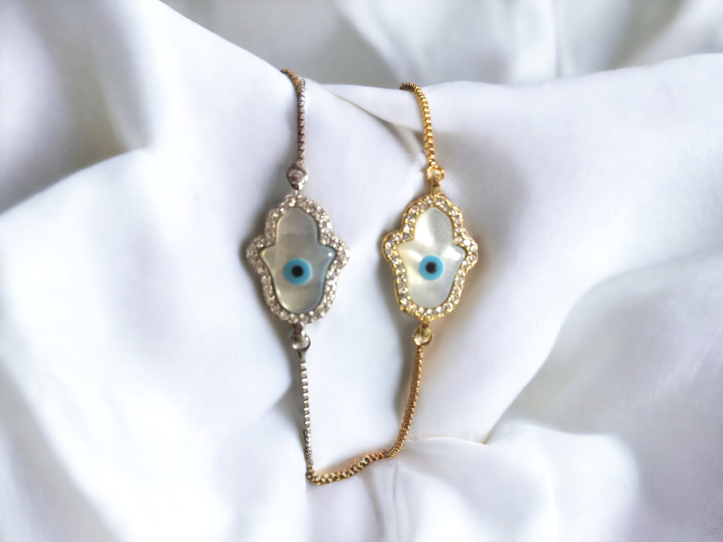 Hamsa shell adjustable 18k gold plated