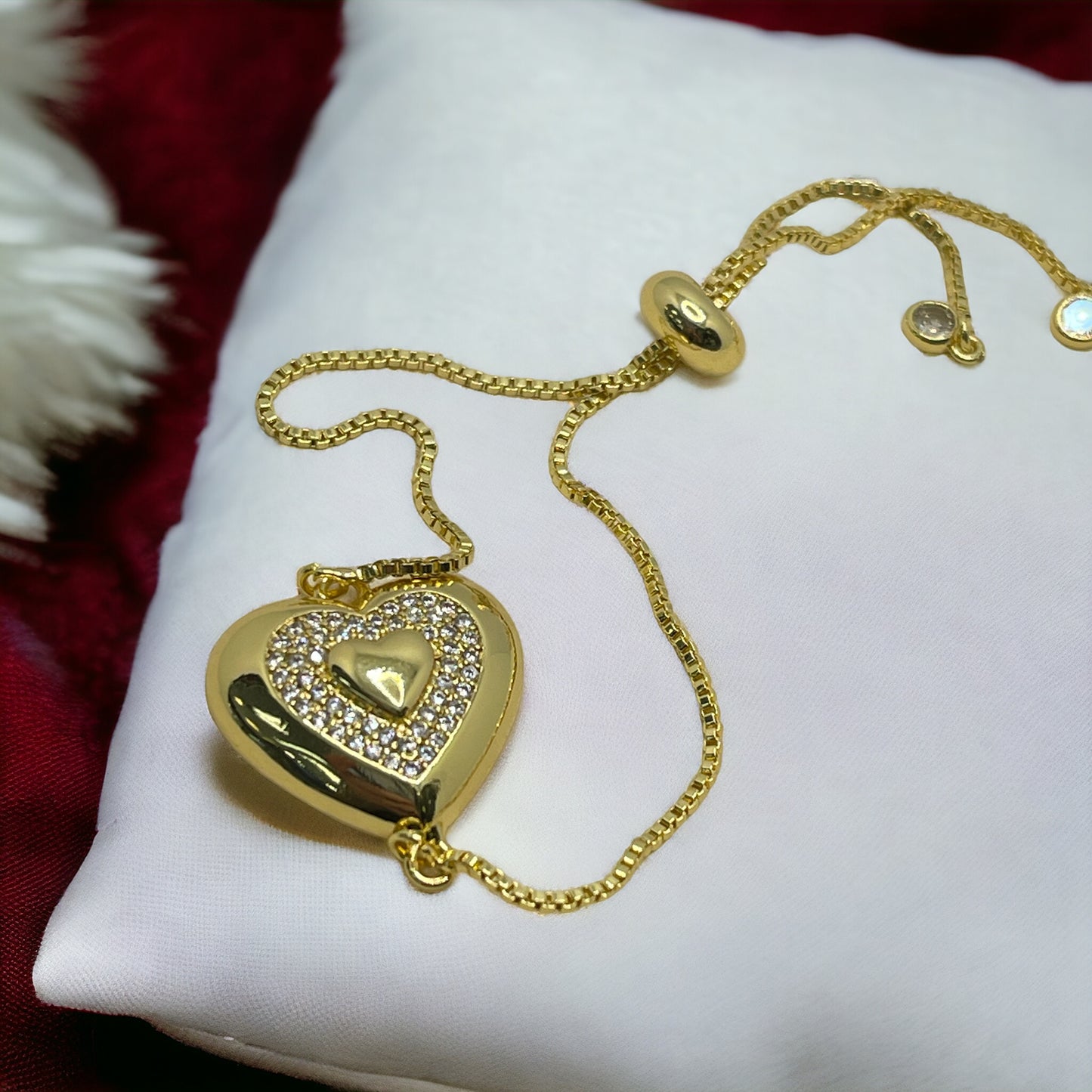 Heart ballon adjustable bracelet