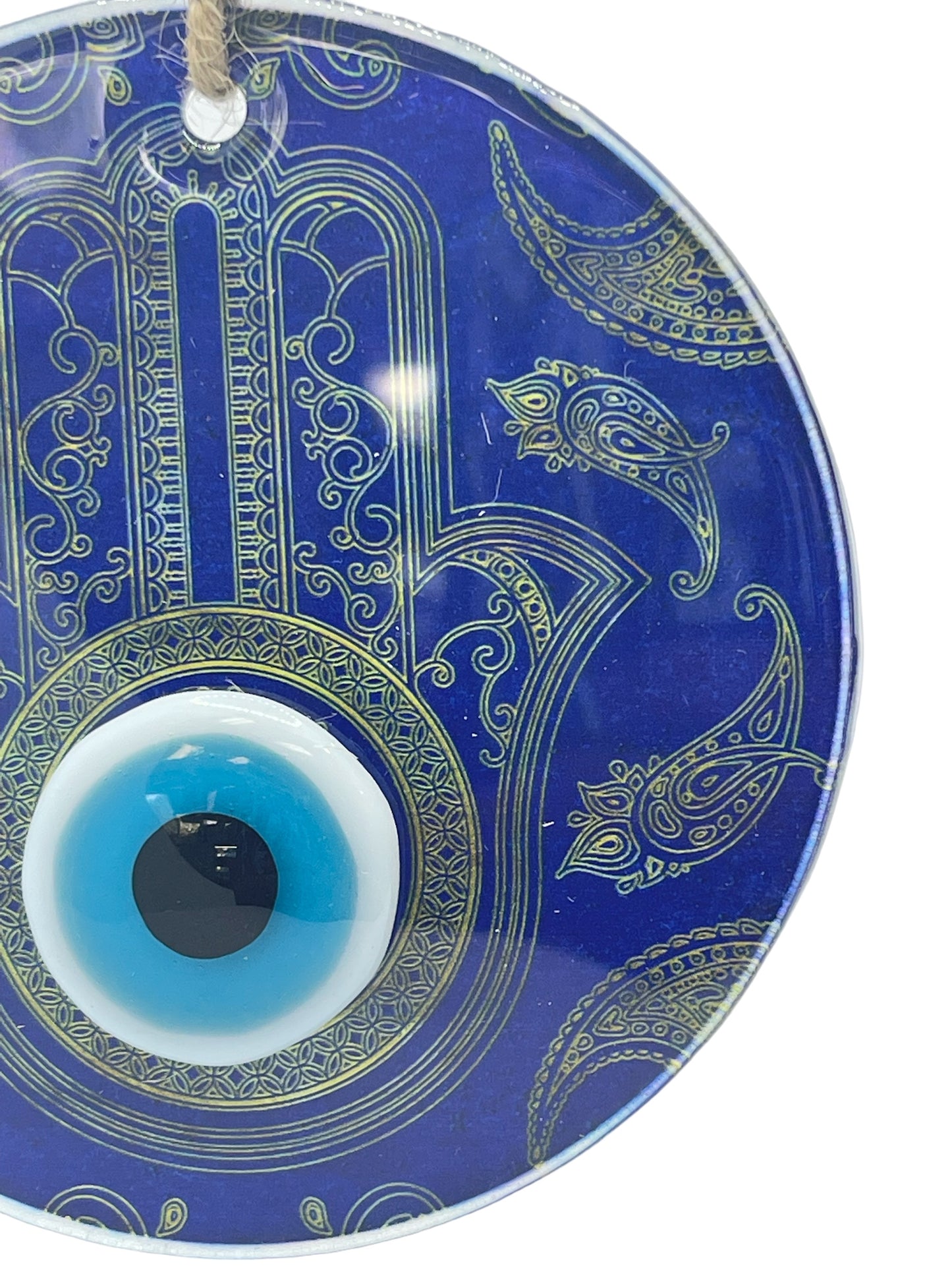 Evil Eye- Blue hamsa fish 5"
