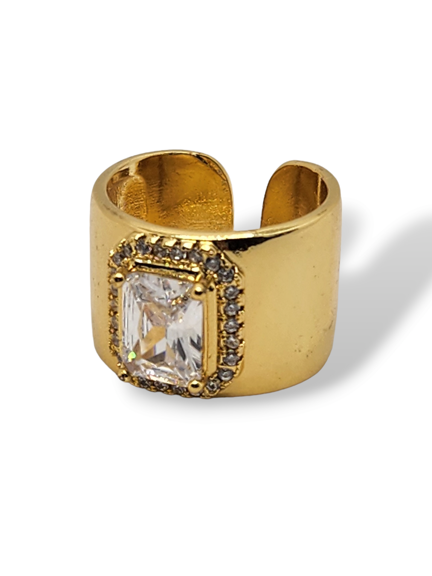 Stone clear adjustable Ring