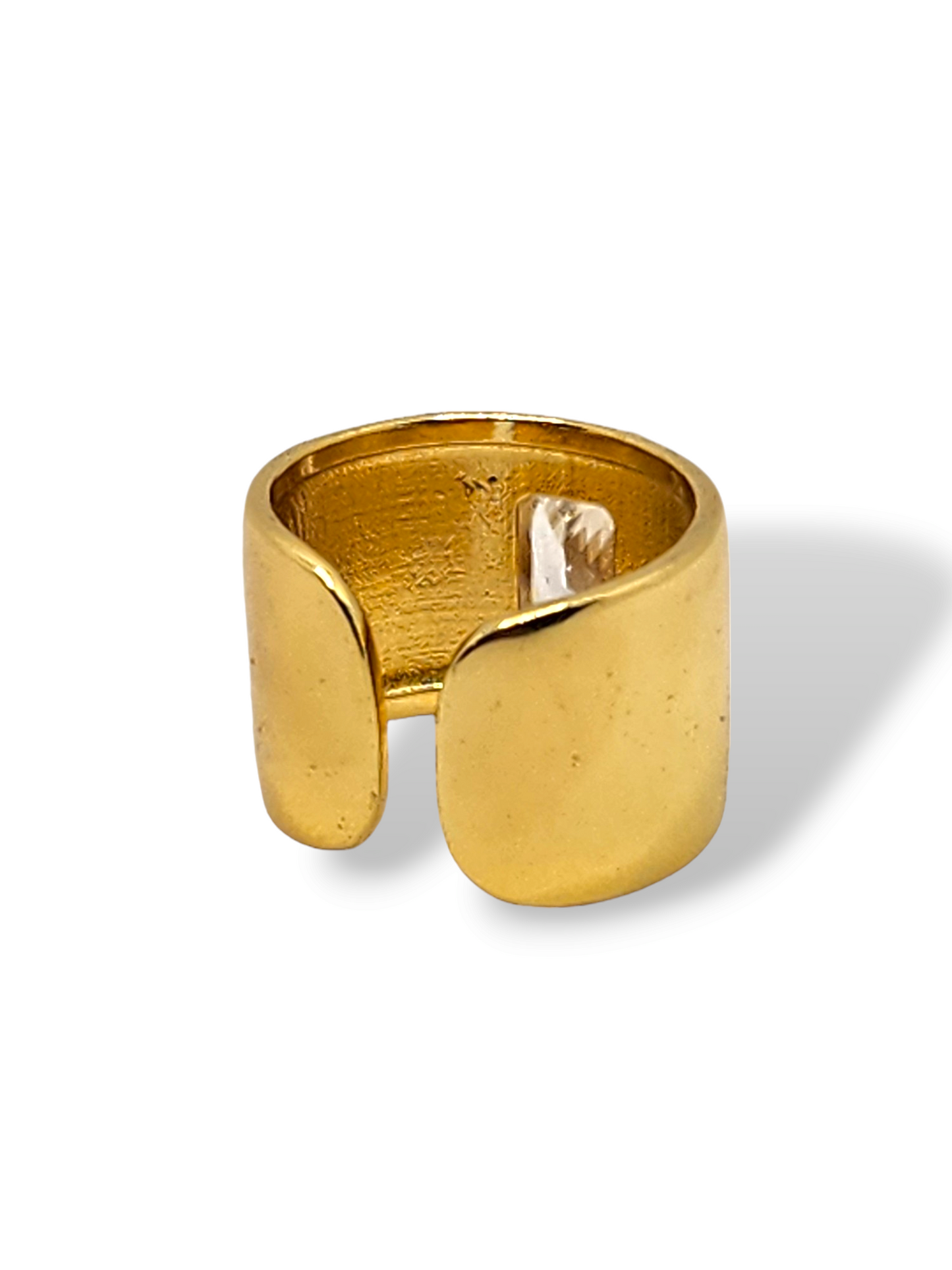 Stone clear adjustable Ring