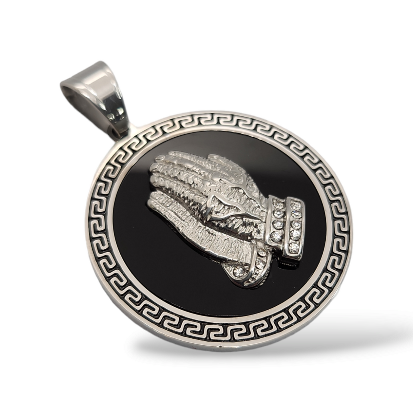 Pray hamsa Stainless Steel Pendant