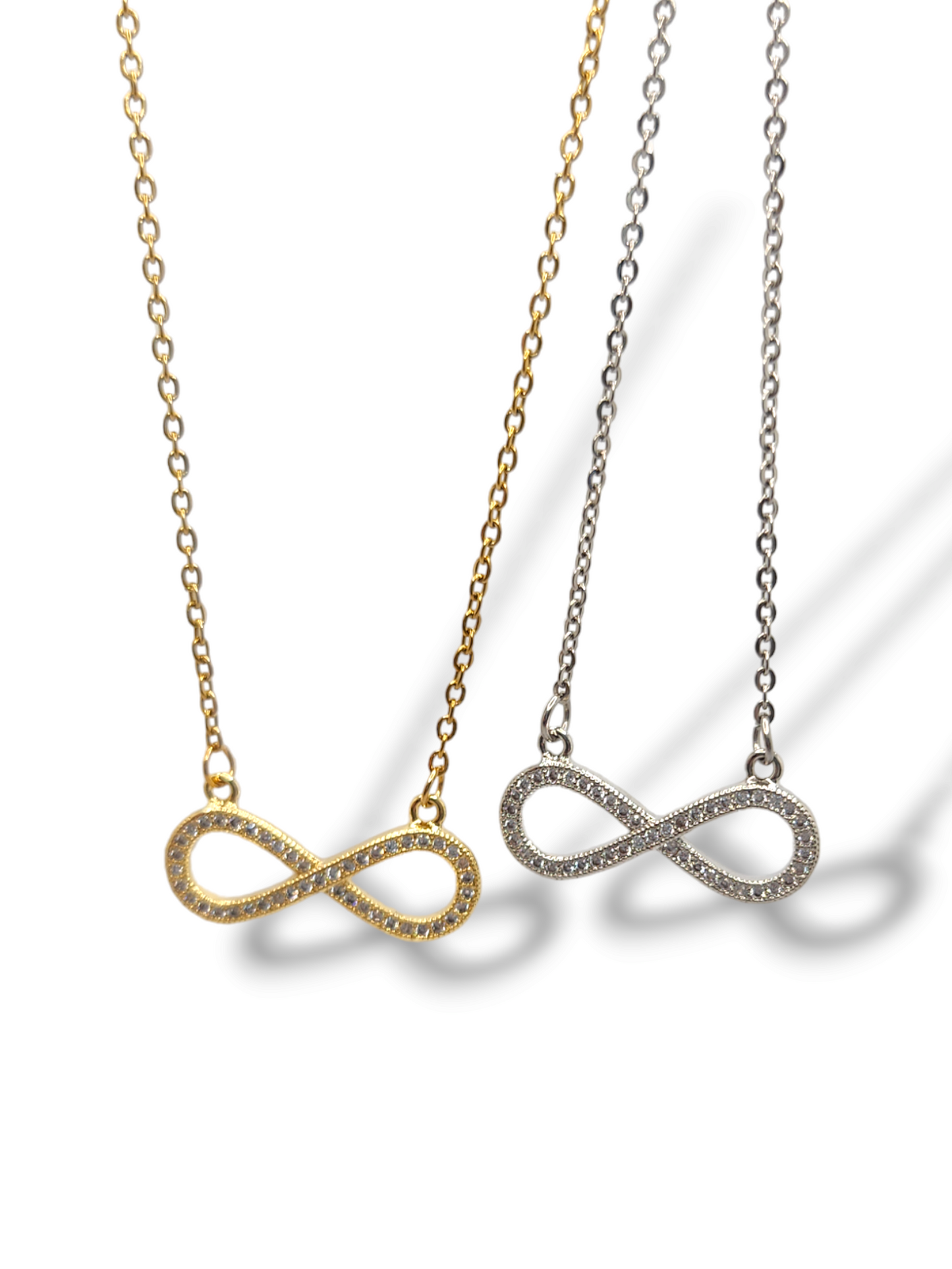 Infinity full pave Zirconia necklace