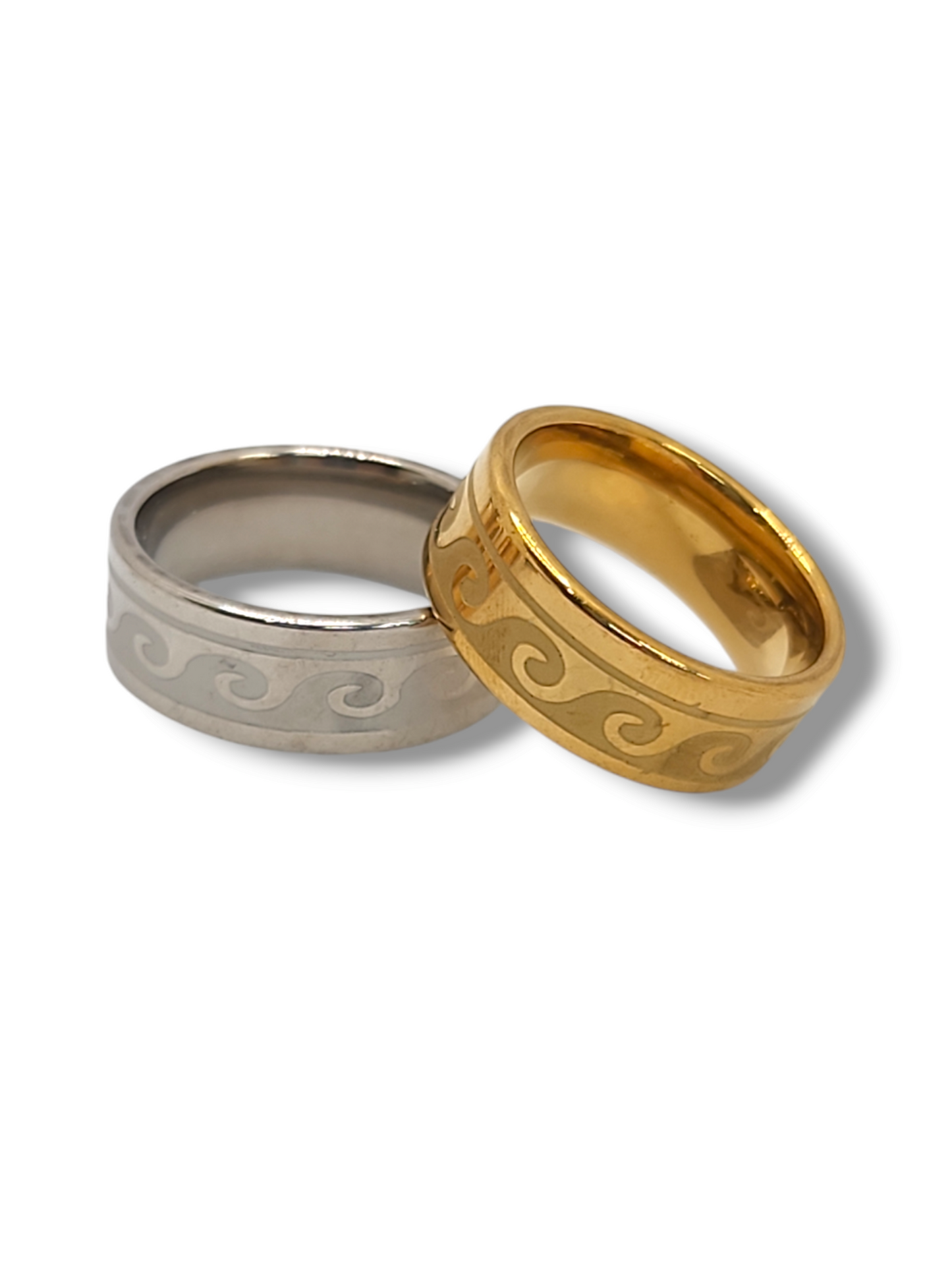 Wave Stainless steel ring band