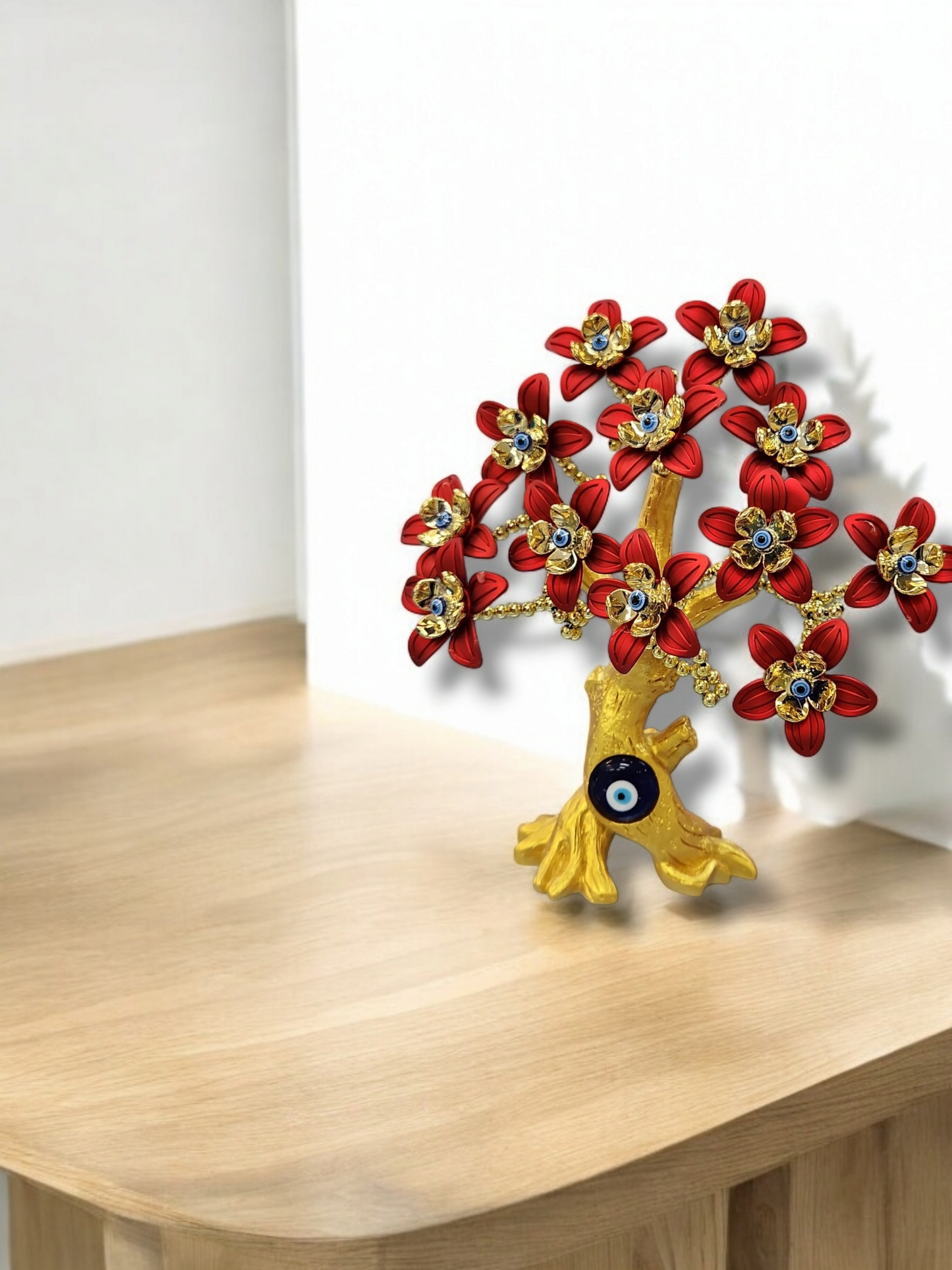 Red gold flowers gold tree of life