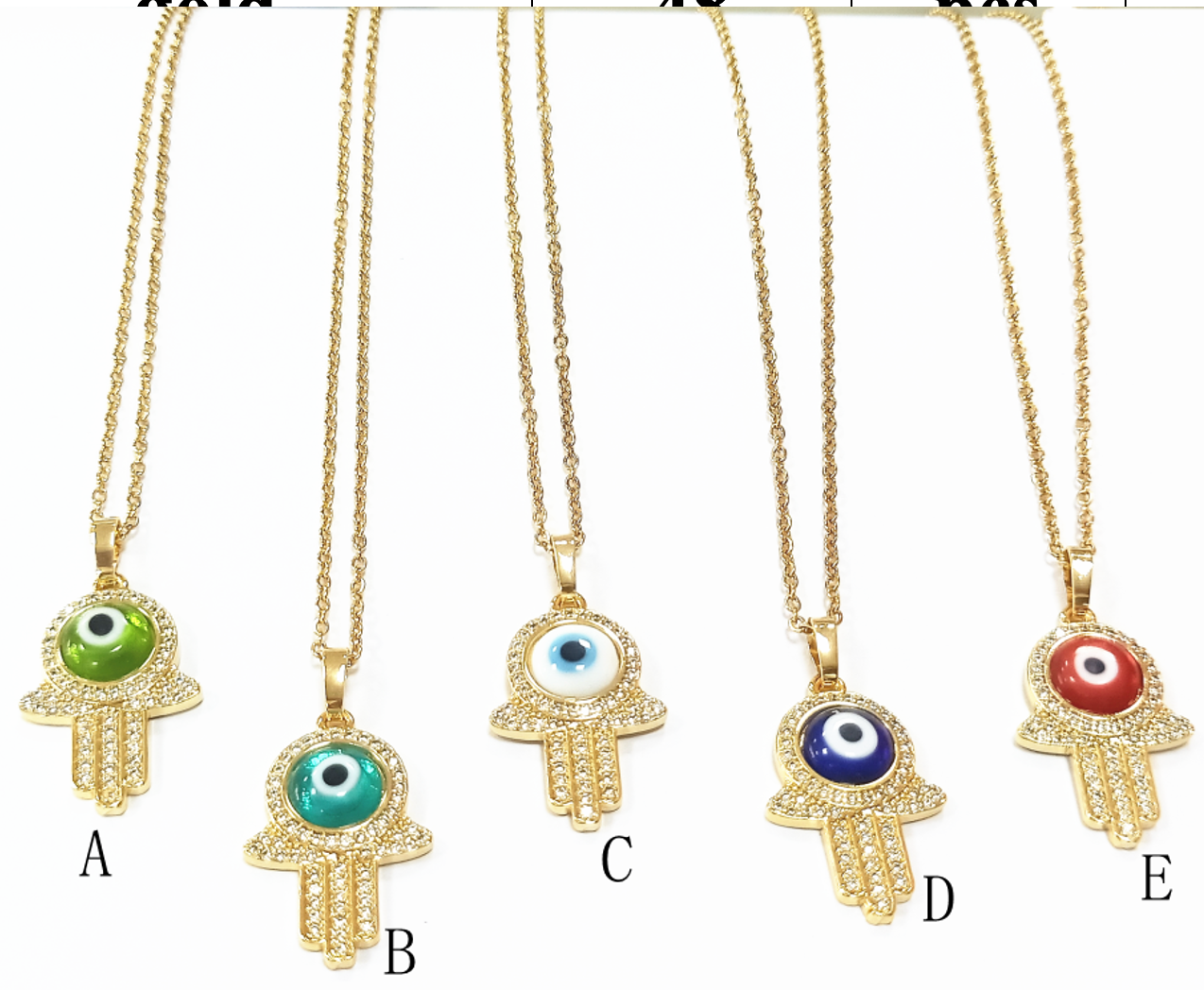 Hamsa stone evil eye glass