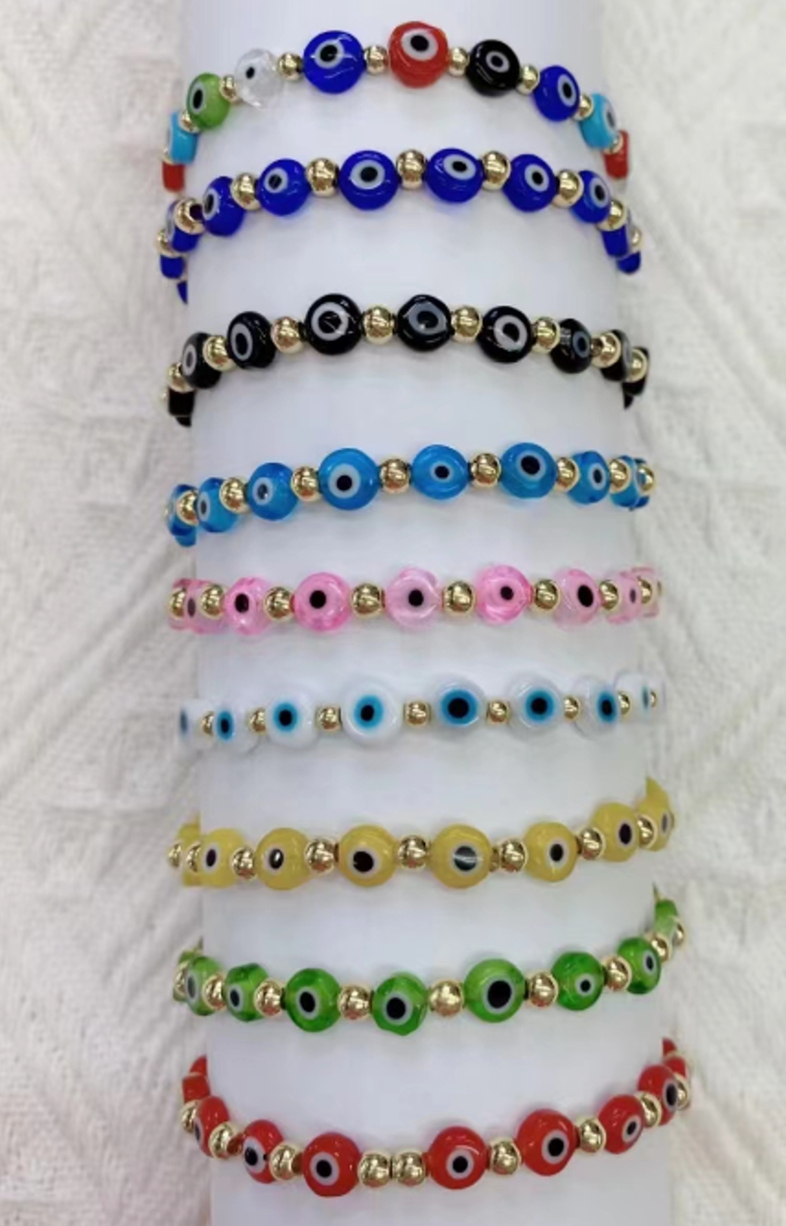 Evil eyes stretch beads glass