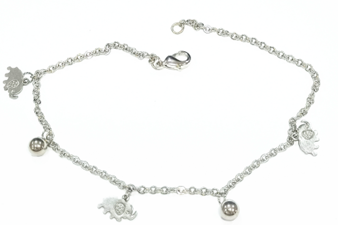 Elephant anklet stainless steel