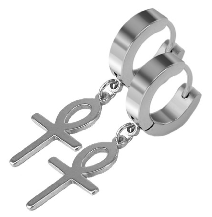 HUGGIES EARRINGS EGIPTIAN CROSS