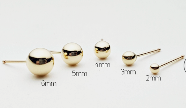 Stud ball earrings stainless steel