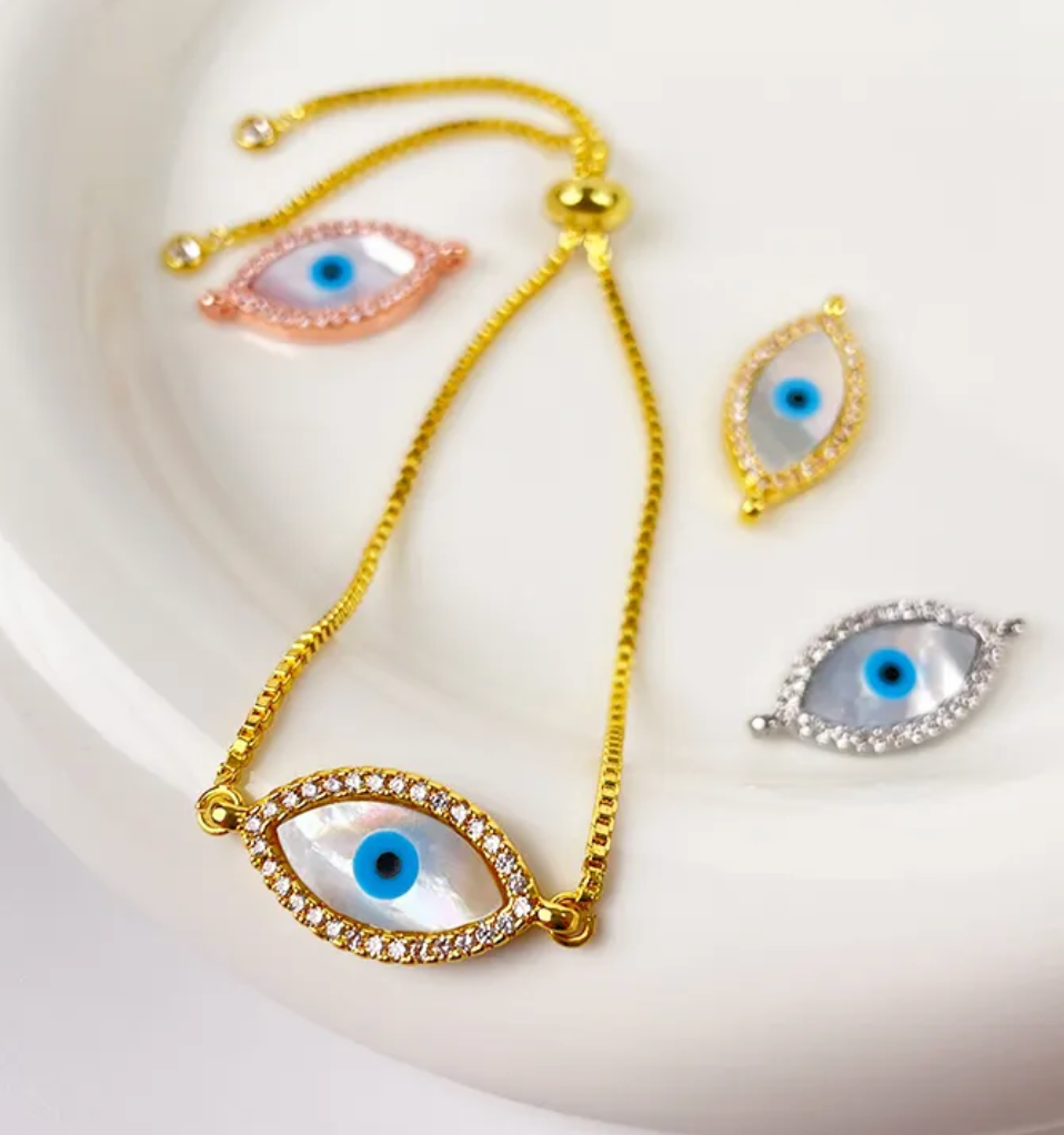 Turkish eye shell with zirconia