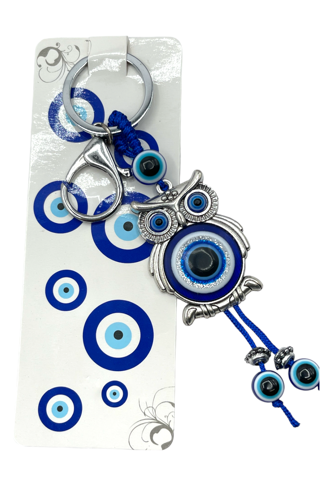 Owl big eye lucky keychain Crystal