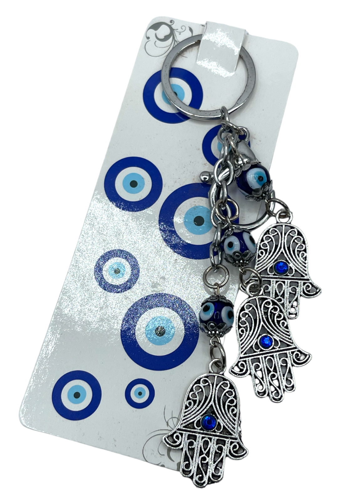 Hamsa lucky keychain Crystal