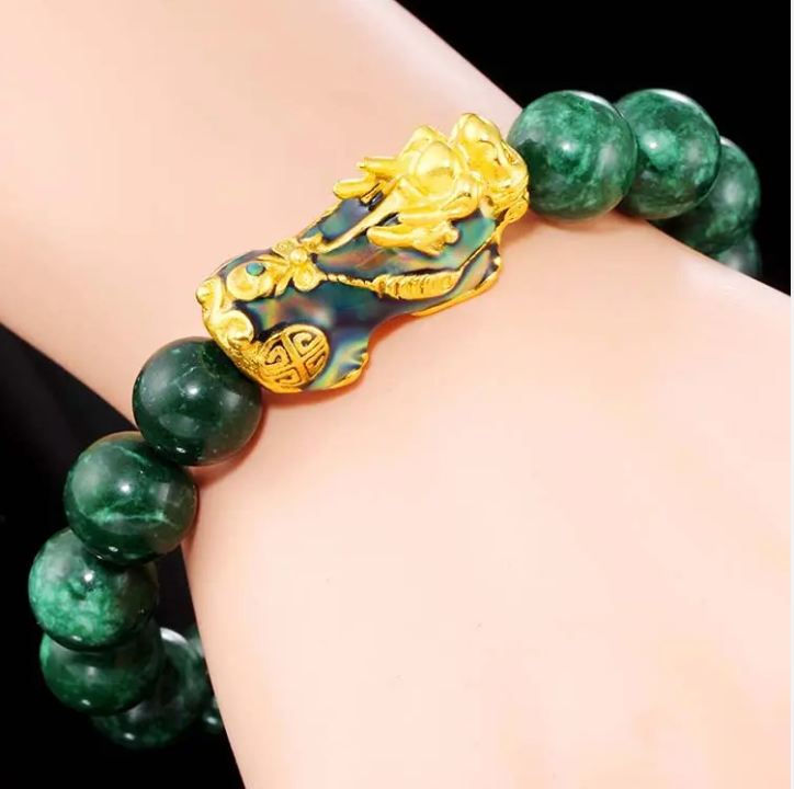Jade Dragon Pixiu Bracelet beads 10mm