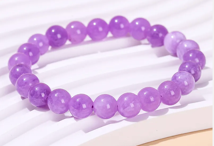 Purple clear 8mm Bracelet