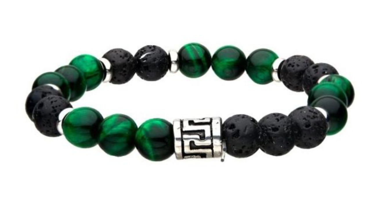Tibet green-lava beads 8mm