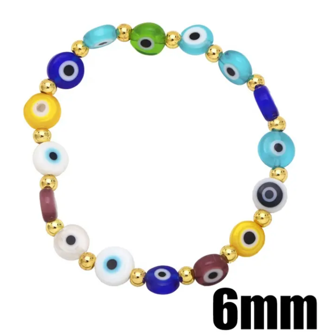 Evil eyes stretch beads glass