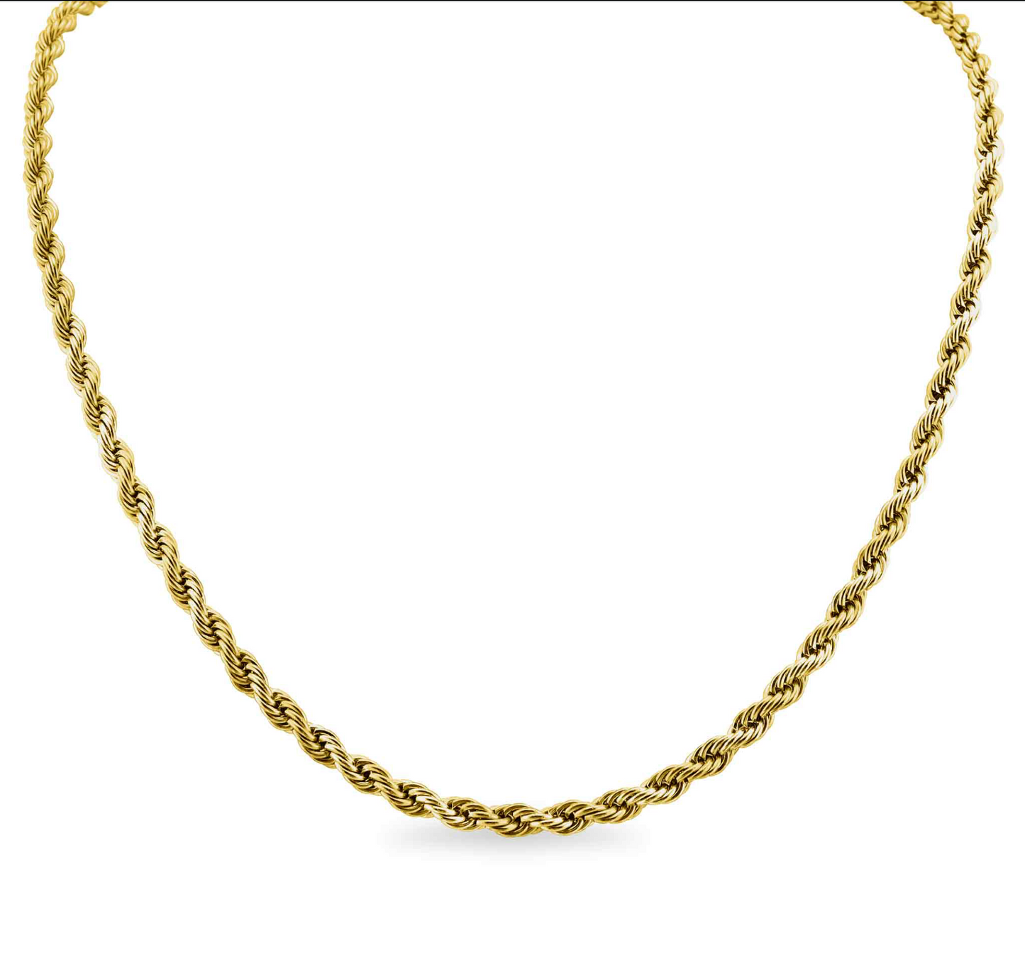 Rope chain -Gold Stainless Steel 2mm -3mm-4mm-5mm-6mm