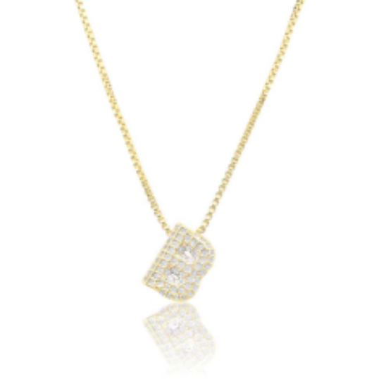 Ice Jumbo Initial 2" micro pave- full cubic zirconia 18" necklaces stainless steel (Copy)