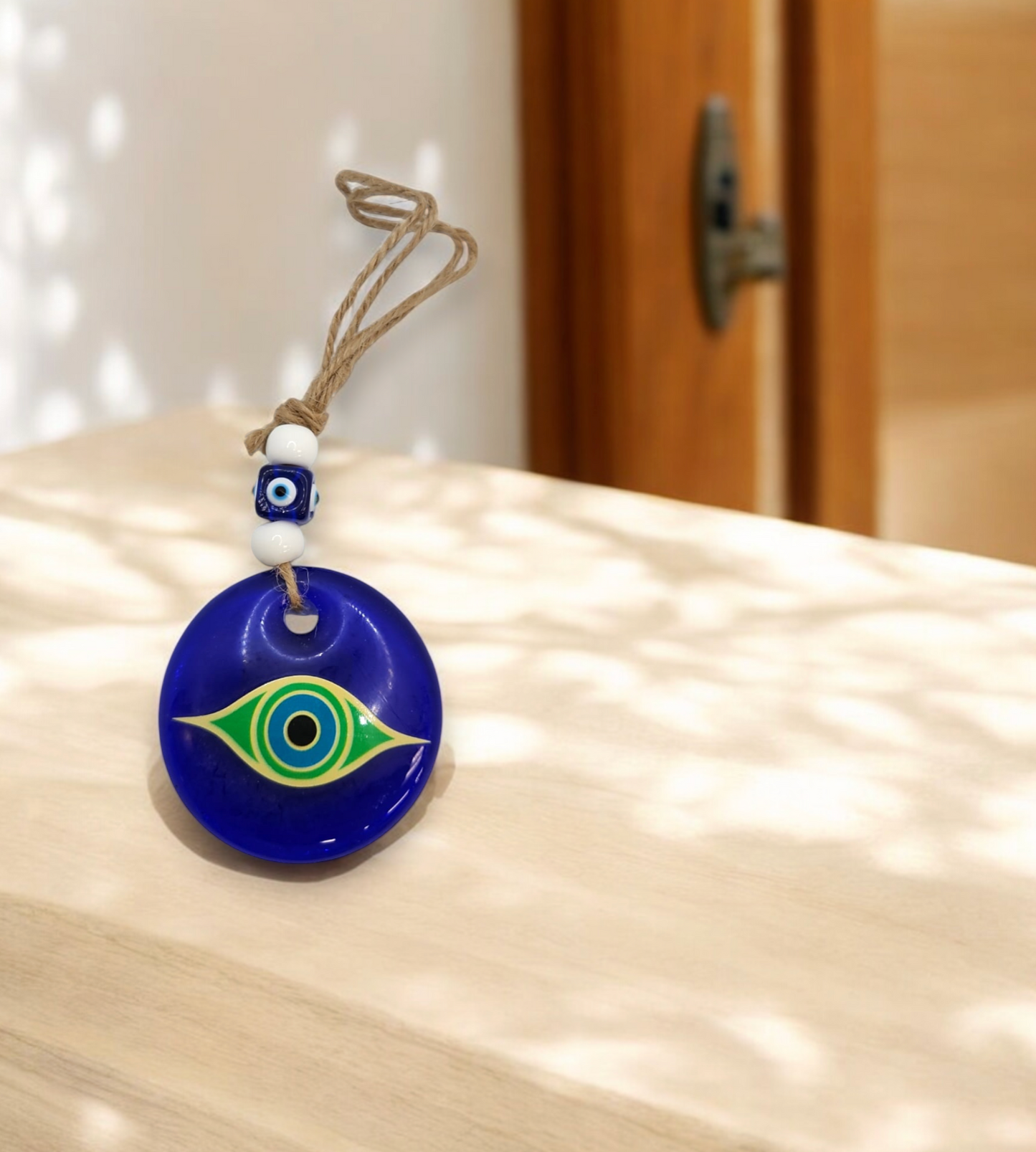 Evil eye glass blues Turkish eye handing 3"