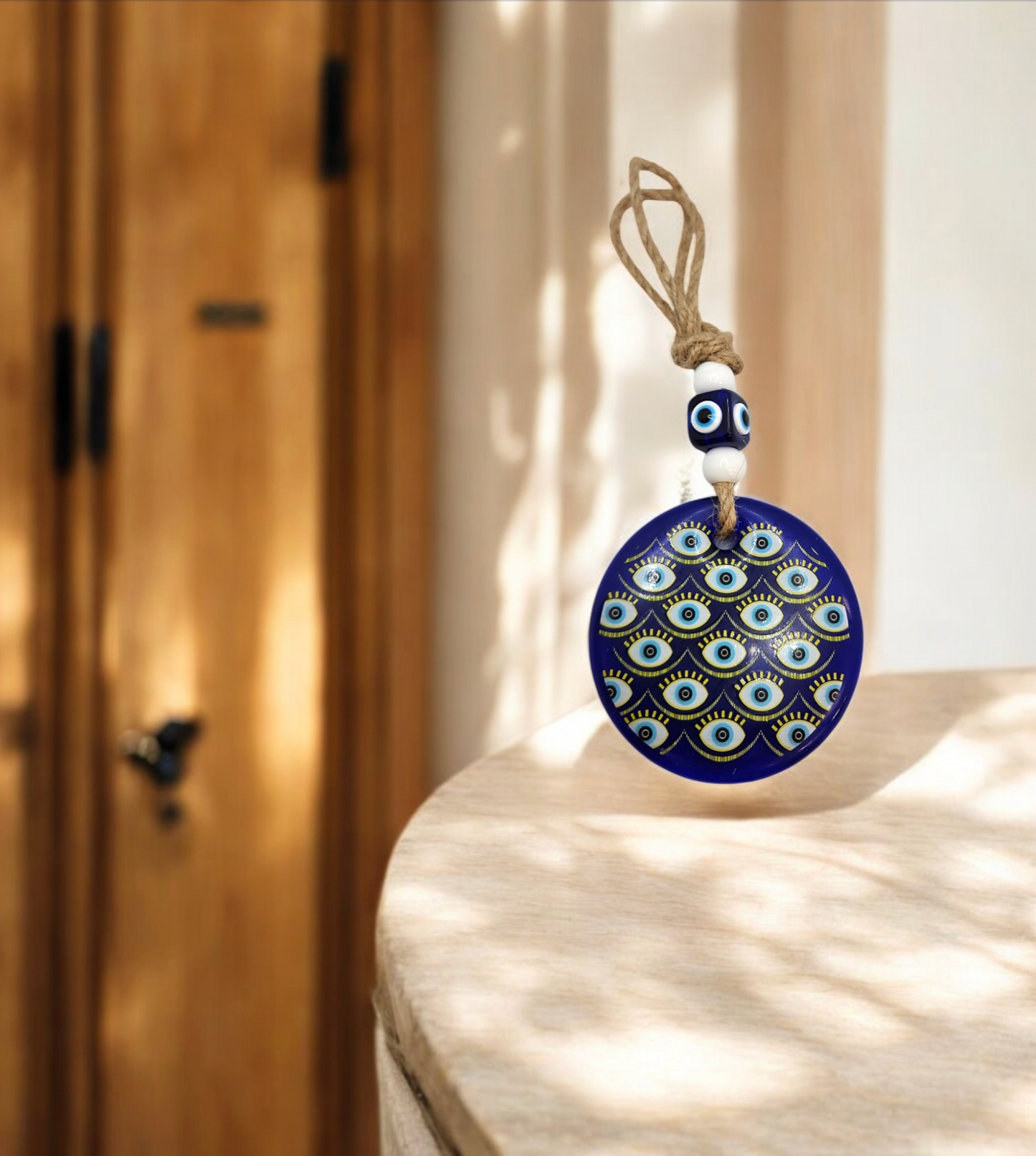 Evil eye glass circle eye yellow handing 3" (Copy)