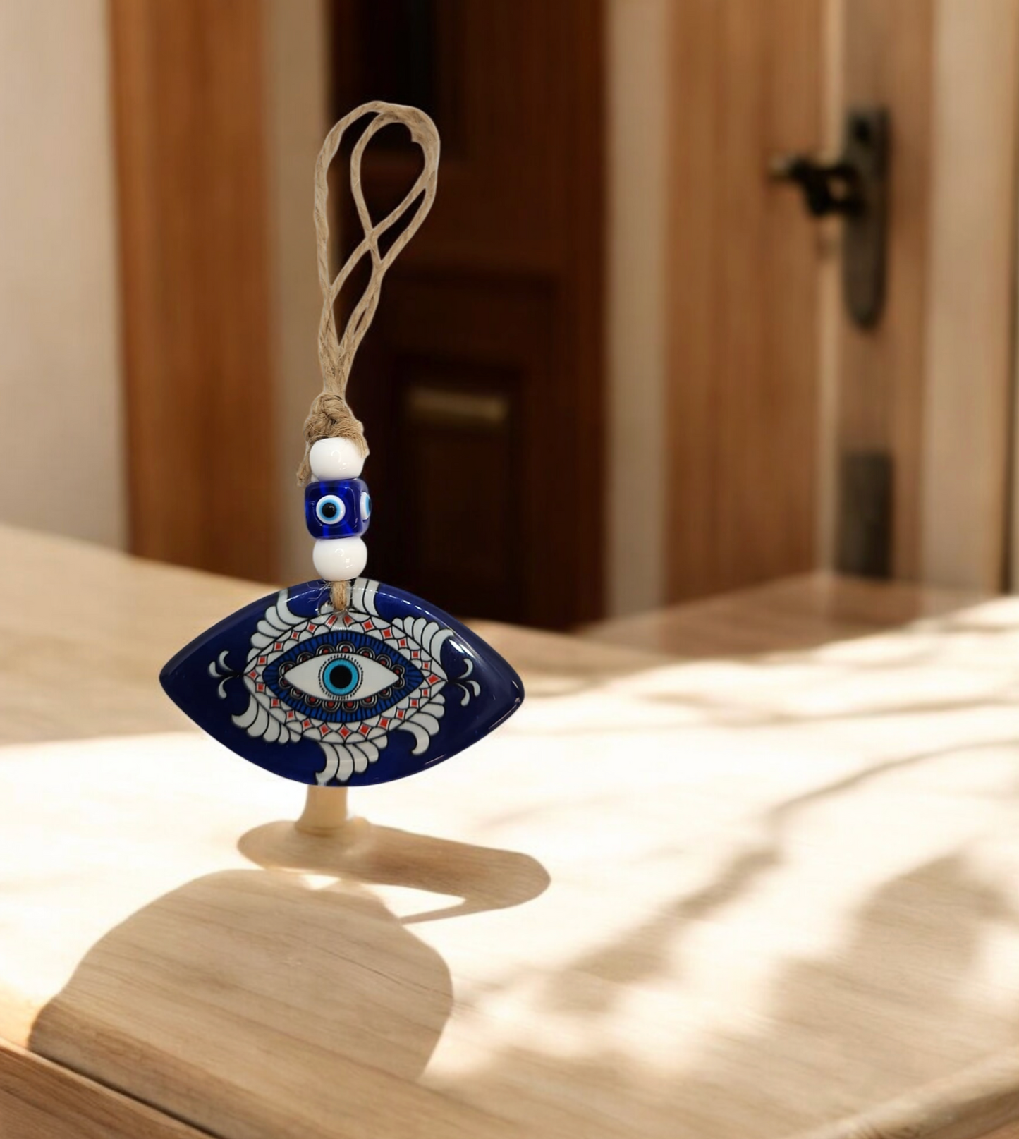 Evil eye glass blues Turkish eye handing 3"