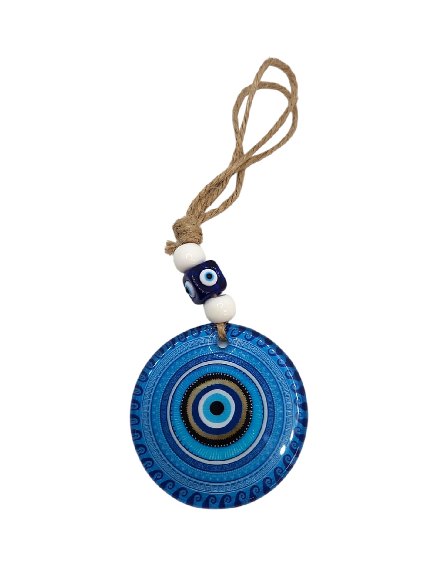 Evil eye glass blues handing 3"