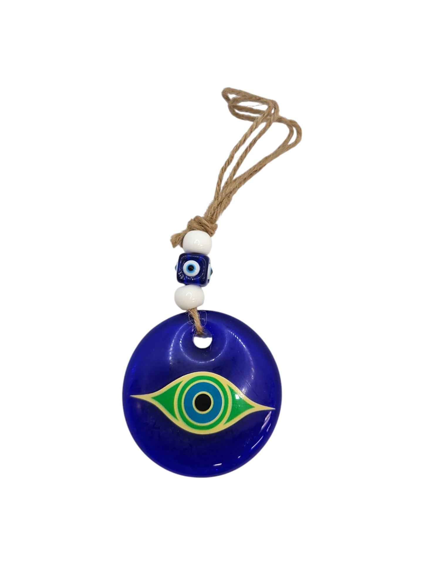 Evil eye glass blues Turkish eye handing 3"