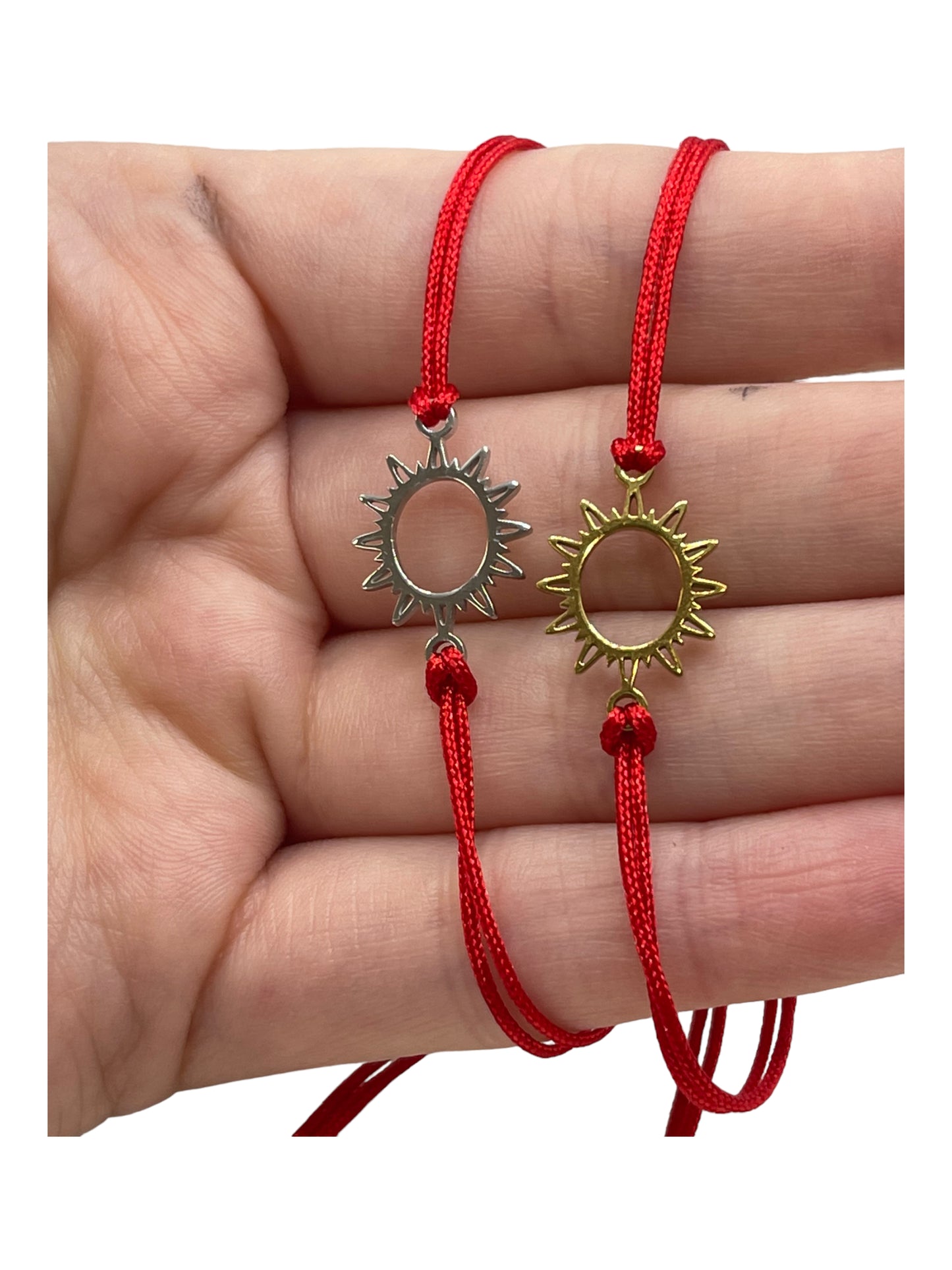 Sun power charm red string