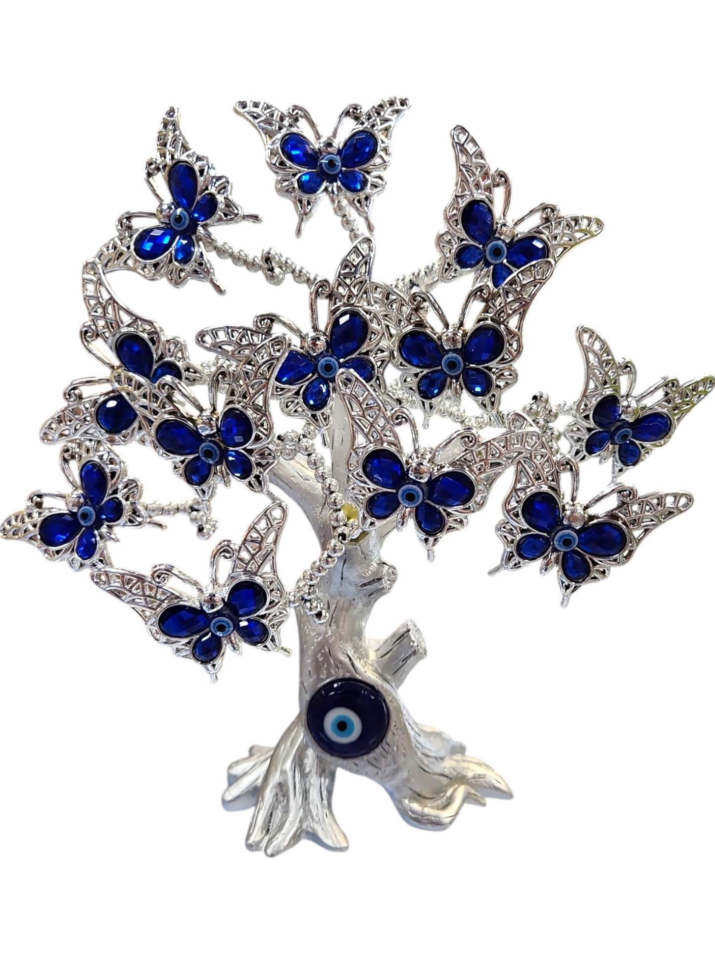 Flower silver butterfly tree of life