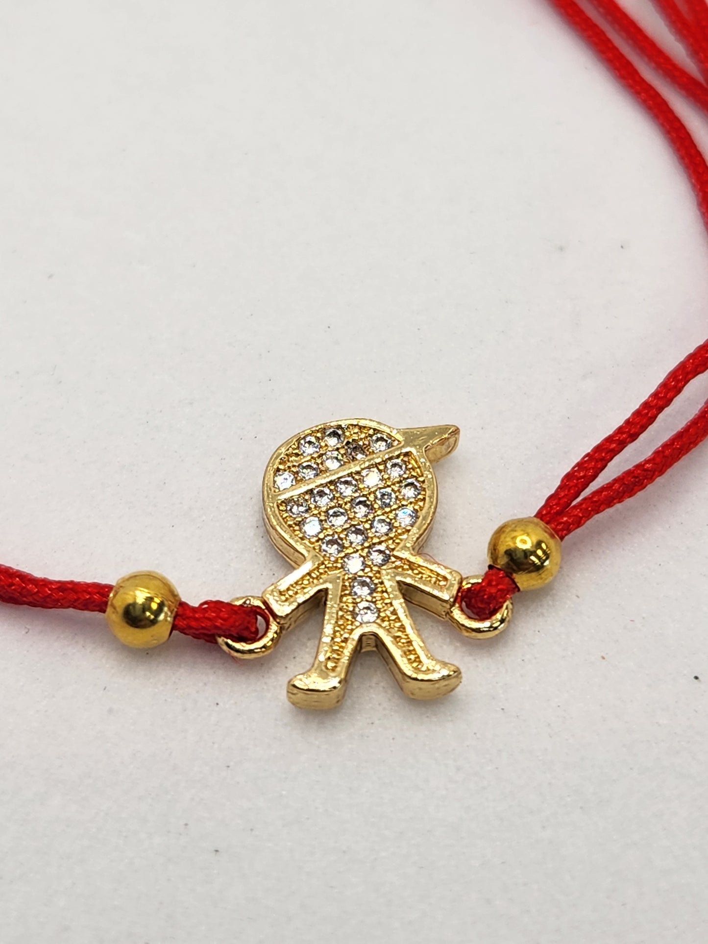 Boy stone charm red string