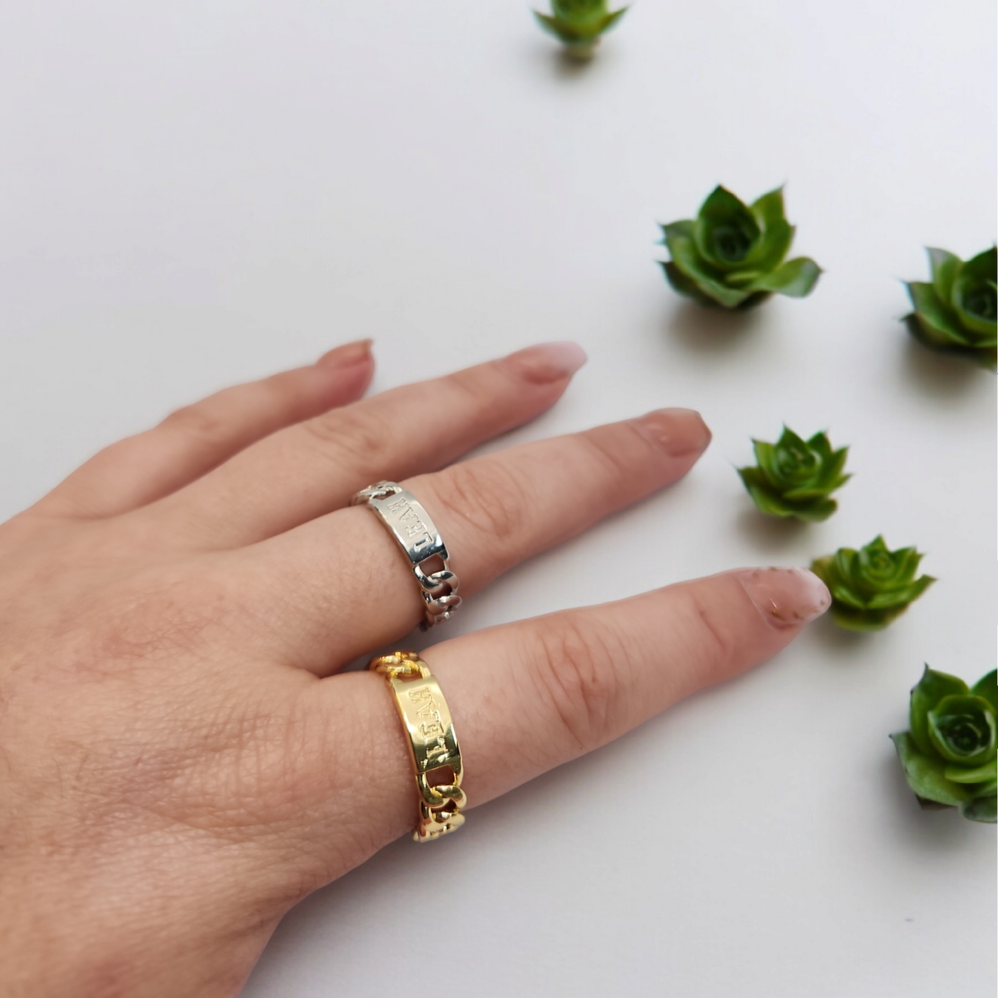 Leah Cuban plane adjustable Ring