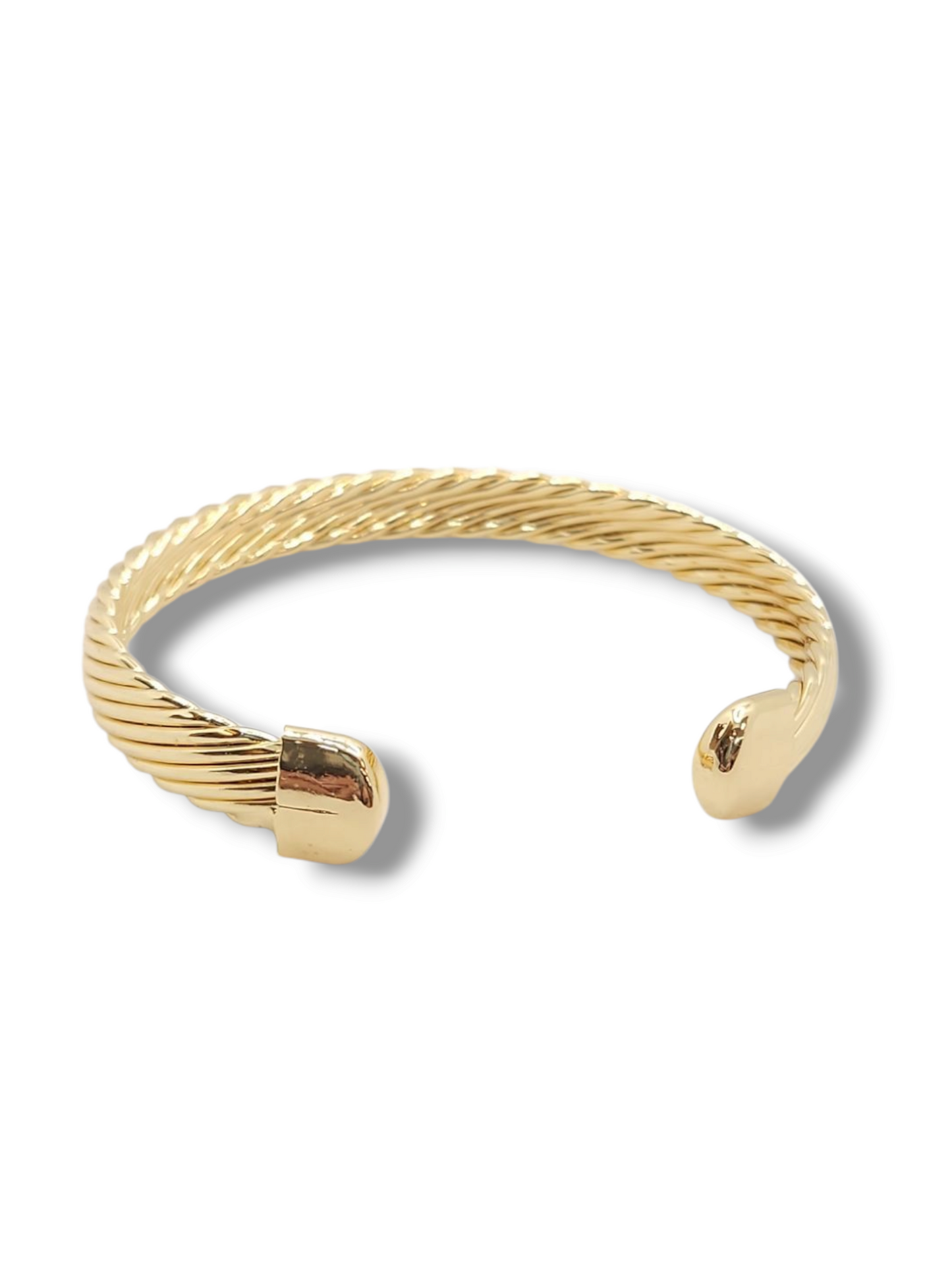 Cuff zirconia bangle stainless steel