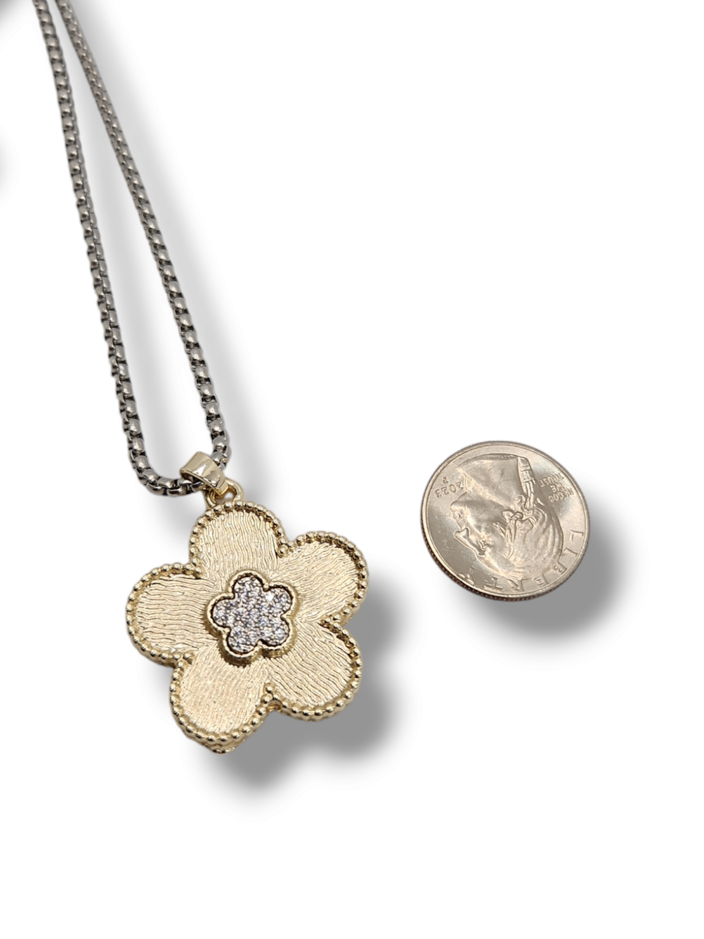 Shonky Flower 36" necklaces stainless steel